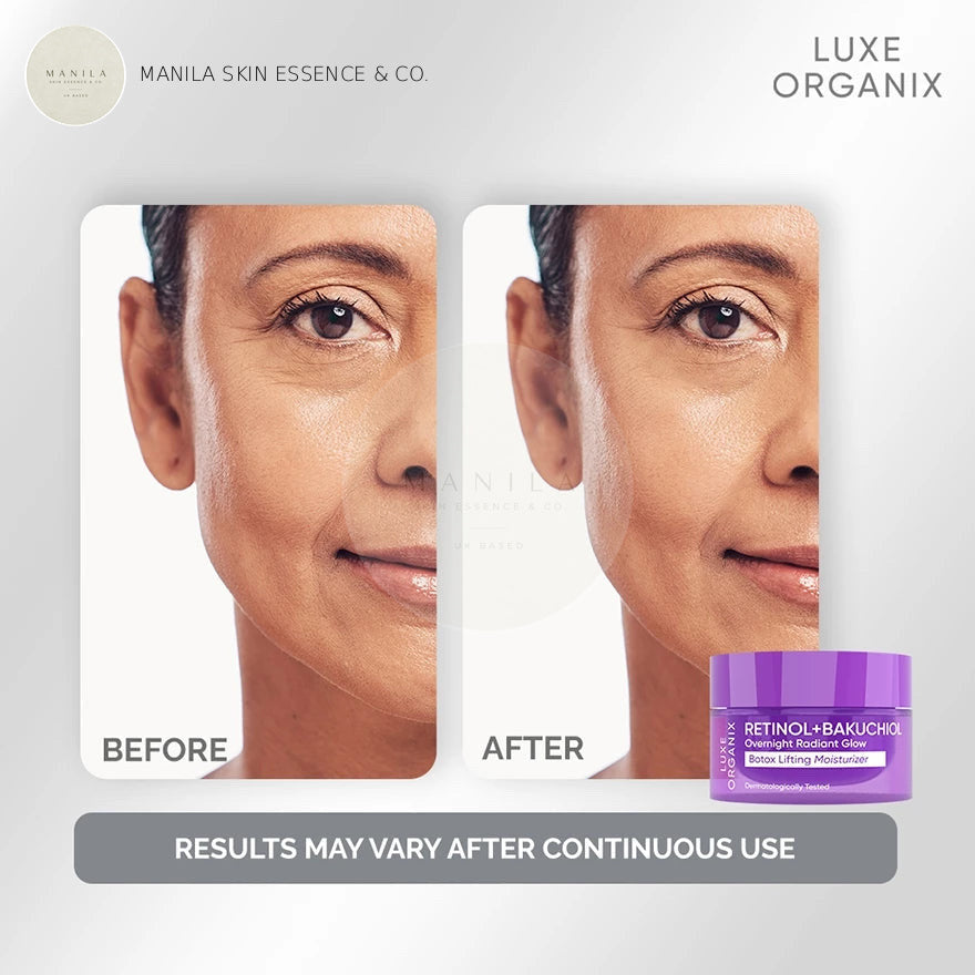 Luxe Organix Retinol + Bakuchiol Overnight Radiant Glow Botox Lifting Moisturizer 50g