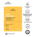 Collagen Glow Serum Boost Tencel Sheet Mask by Luxe Organix – front of product