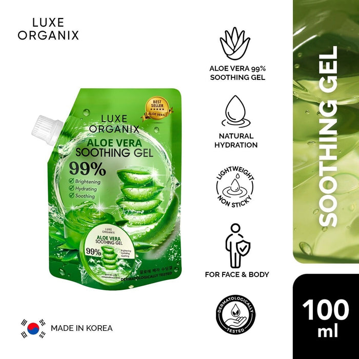Luxe Organix Aloe Vera Soothing Gel 99.85% 100ml