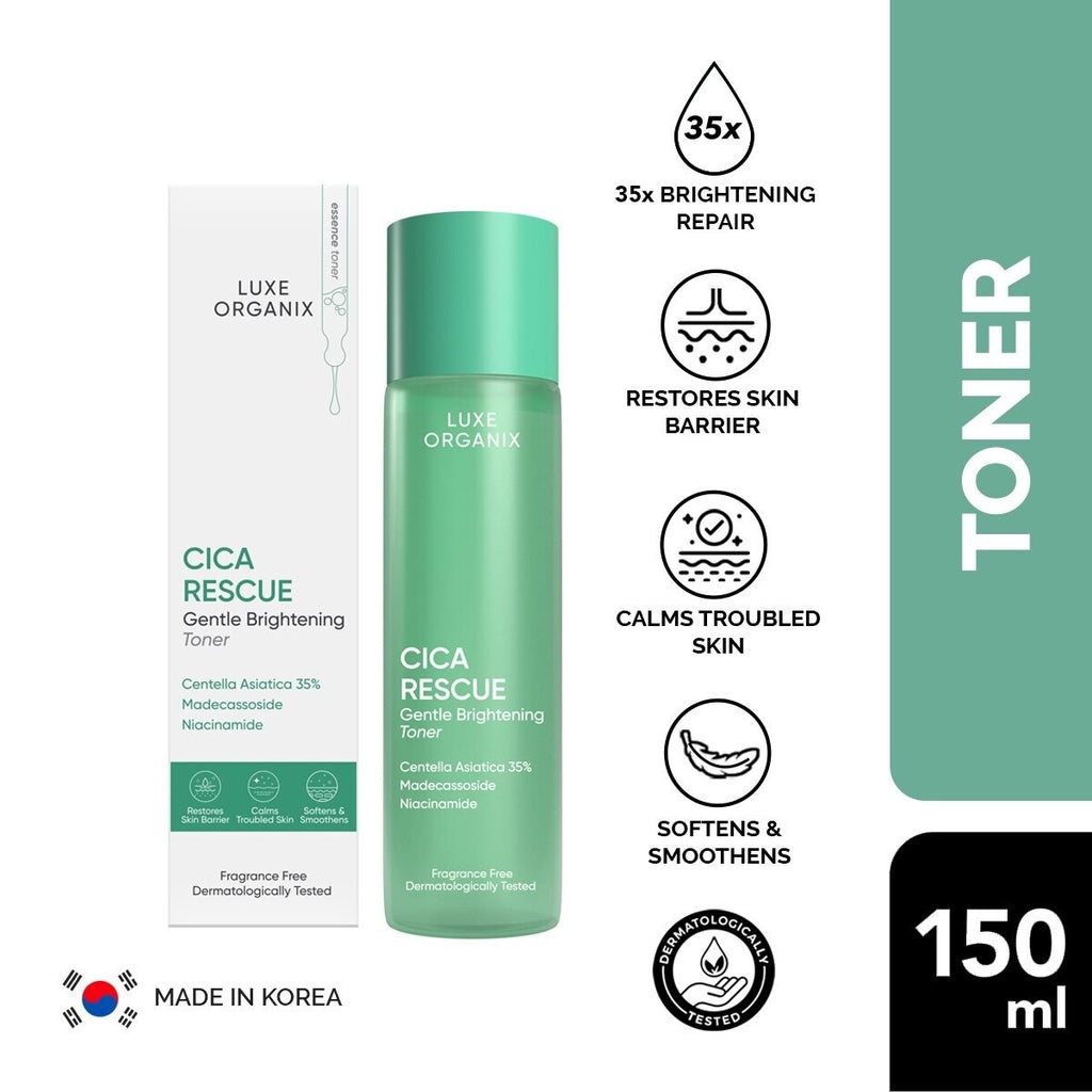 Gentle Brightening Toner by Luxe Organix – back label and ingredients