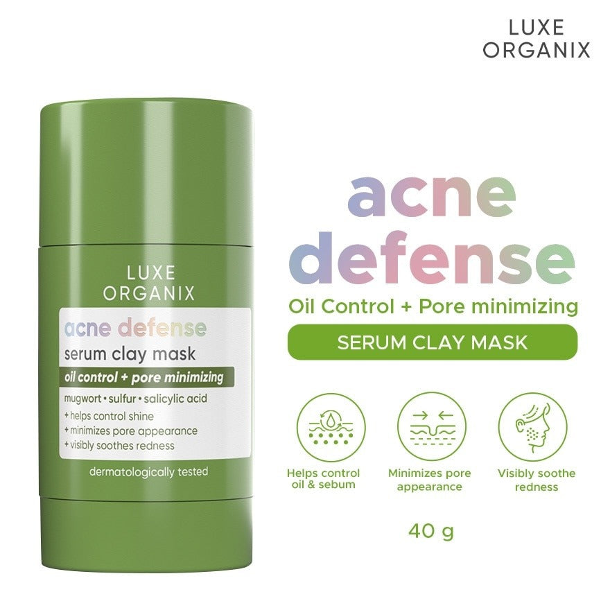 Acne Defense Mugwort Clay Mask by Luxe Organix – front of product