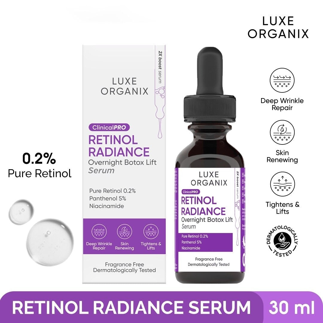 Retinol Radiance Serum by Luxe Organix – front of product