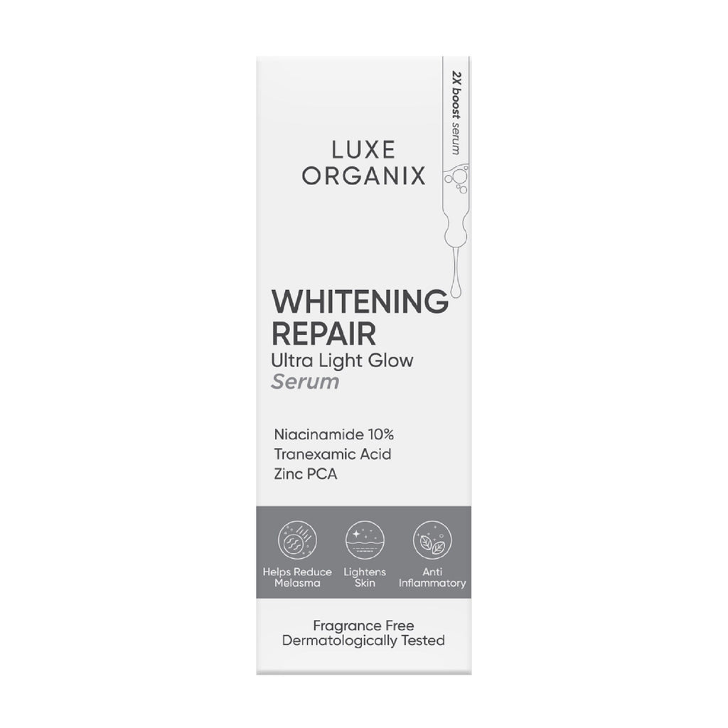 Niacinamide 10% Serum by Luxe Organix – back label and ingredients