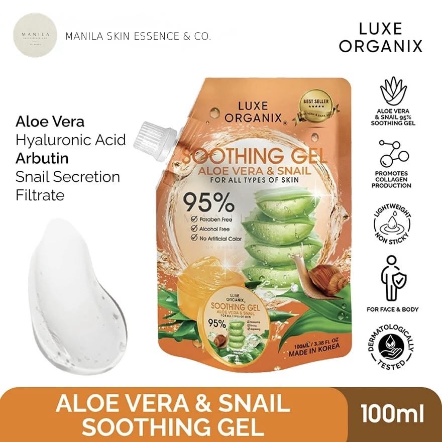 Luxe Organix Aloe Vera & Snail Soothing Gel 100ml