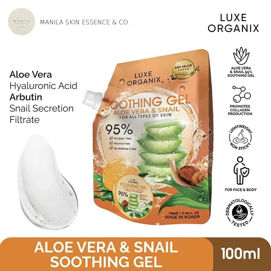 Luxe Organix Aloe Vera & Snail Soothing Gel 100ml