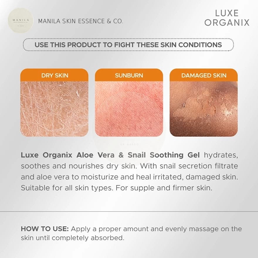Luxe Organix Aloe Vera & Snail Soothing Gel 300ml