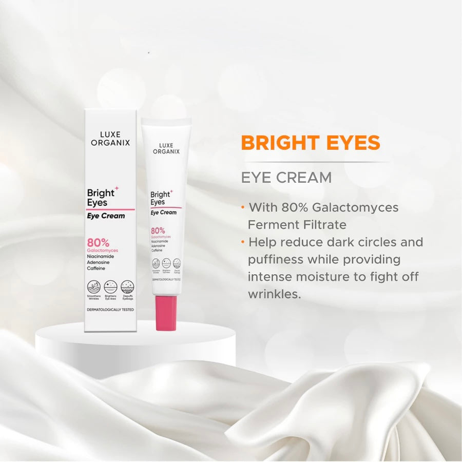 Luxe Organix Bright Eyes Eye Cream 80% Galactomyces 15g