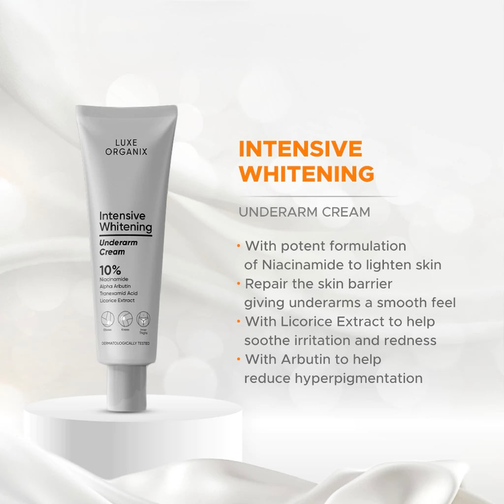 Luxe Organix Intensive Whitening Underarm Cream 10% Niacinamide 30g