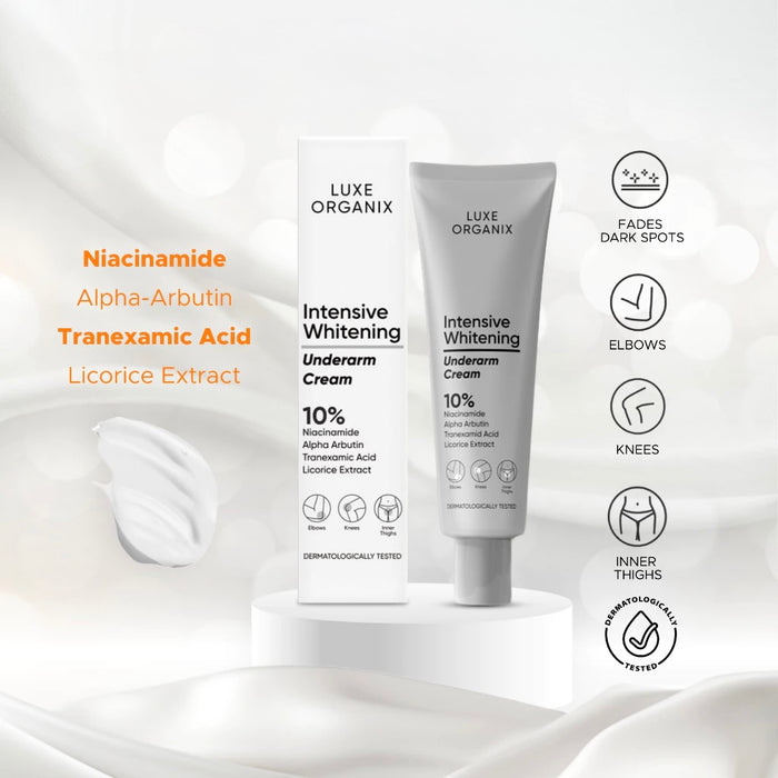 Luxe Organix Intensive Whitening Underarm Cream 10% Niacinamide 30g