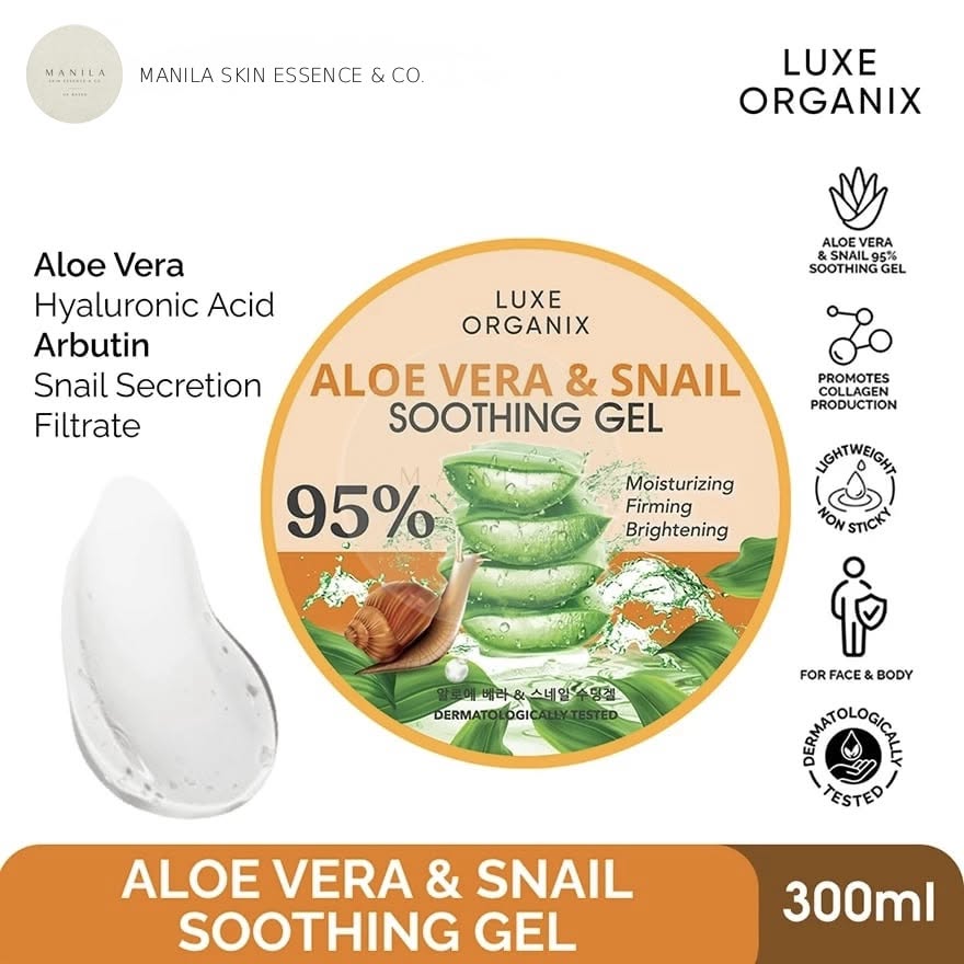 Luxe Organix Aloe Vera & Snail Soothing Gel 300ml