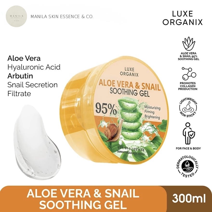 Luxe Organix Aloe Vera & Snail Soothing Gel 300ml