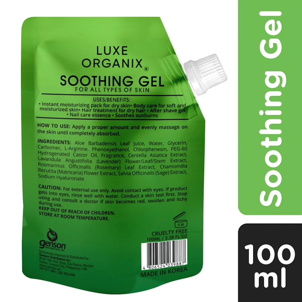 Luxe Organix Aloe Vera Soothing Gel 99.85% 100ml