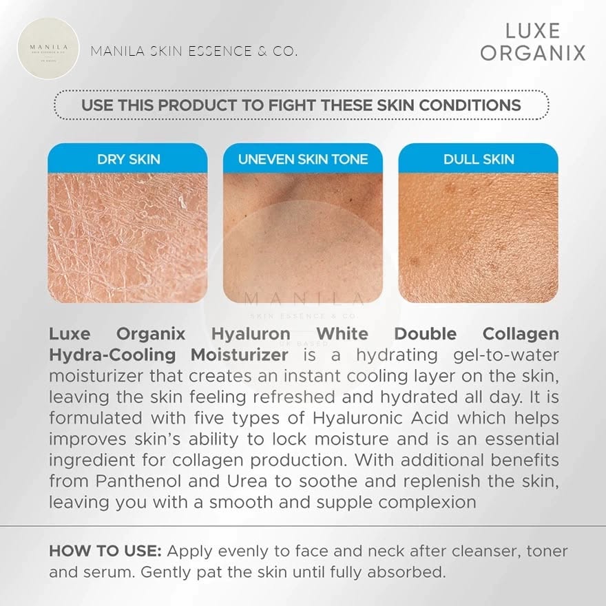 Luxe Organix Hyaluron White Double Collagen Hydra-Cooling Moisturizer 50g