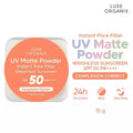 Luxe Organix UV Matte Powder Instant Pore Filter Weightless Sunscreen Complexion Correct 15g