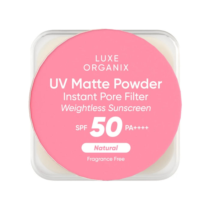 Luxe Organix 24H Zero Sebum Instant Pore Blurring Weightless Matte Powder SPF 50 PA++++ Natural 15g