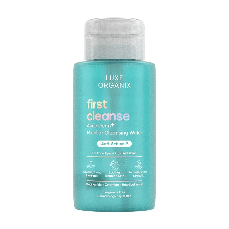 Luxe Organix Miracle Solutions First Cleanse Acne Derm+ Micellar Beauty Water