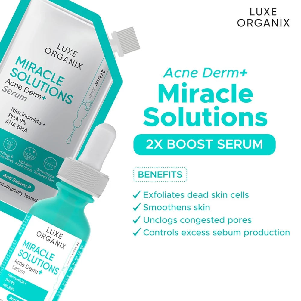 Luxe Organix Miracle Solutions Acne Derm + Serum 7ml
