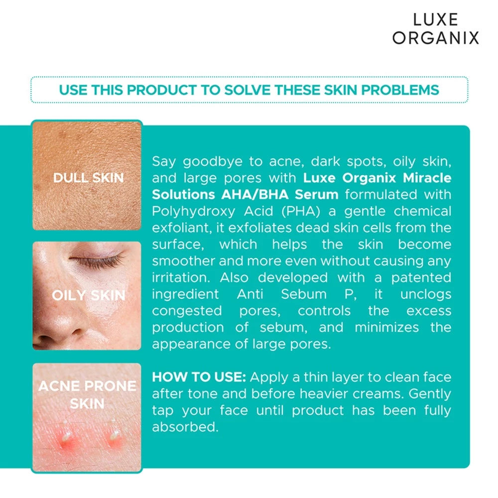 Luxe Organix Miracle Solutions Acne Derm + Serum 7ml