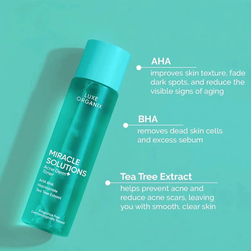 Luxe Organix Miracle Solutions Acne Derm + Toner