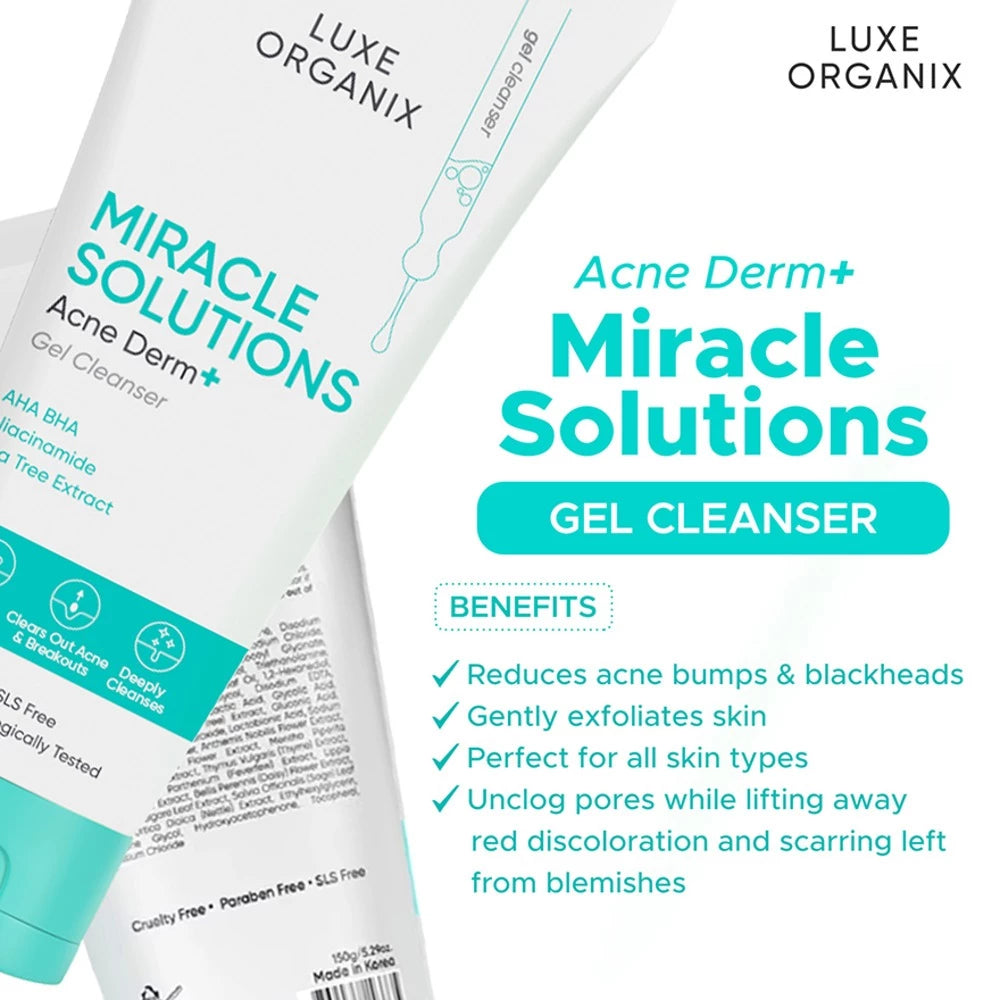 Luxe Organix Aha Bha Miracle Solutions Facial Cleanser 150ml