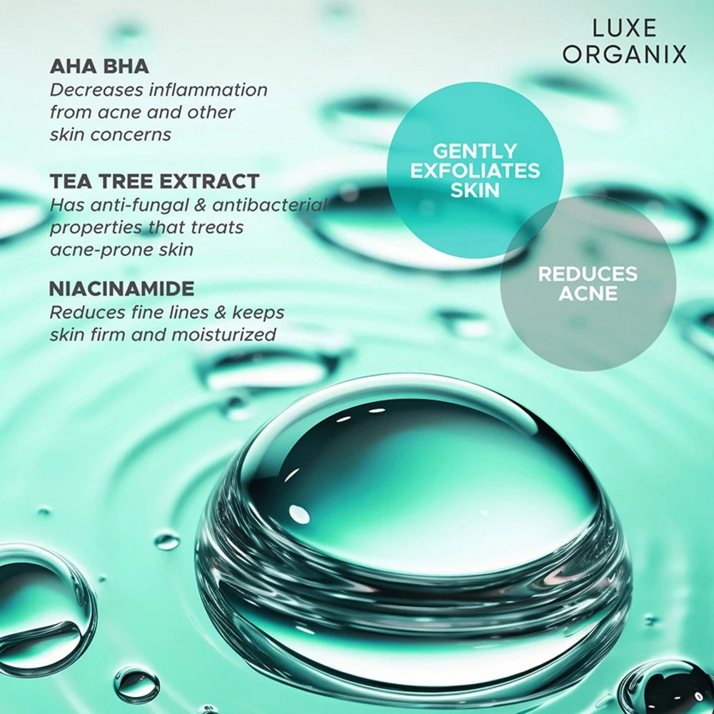 Luxe Organix Aha Bha Miracle Solutions Facial Cleanser 150ml
