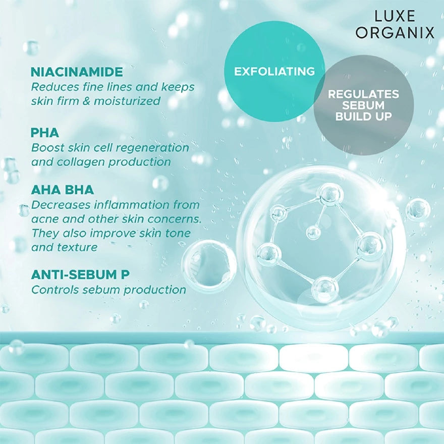Luxe Organix Miracle Solutions AHA BHA PHA Serum 30ml