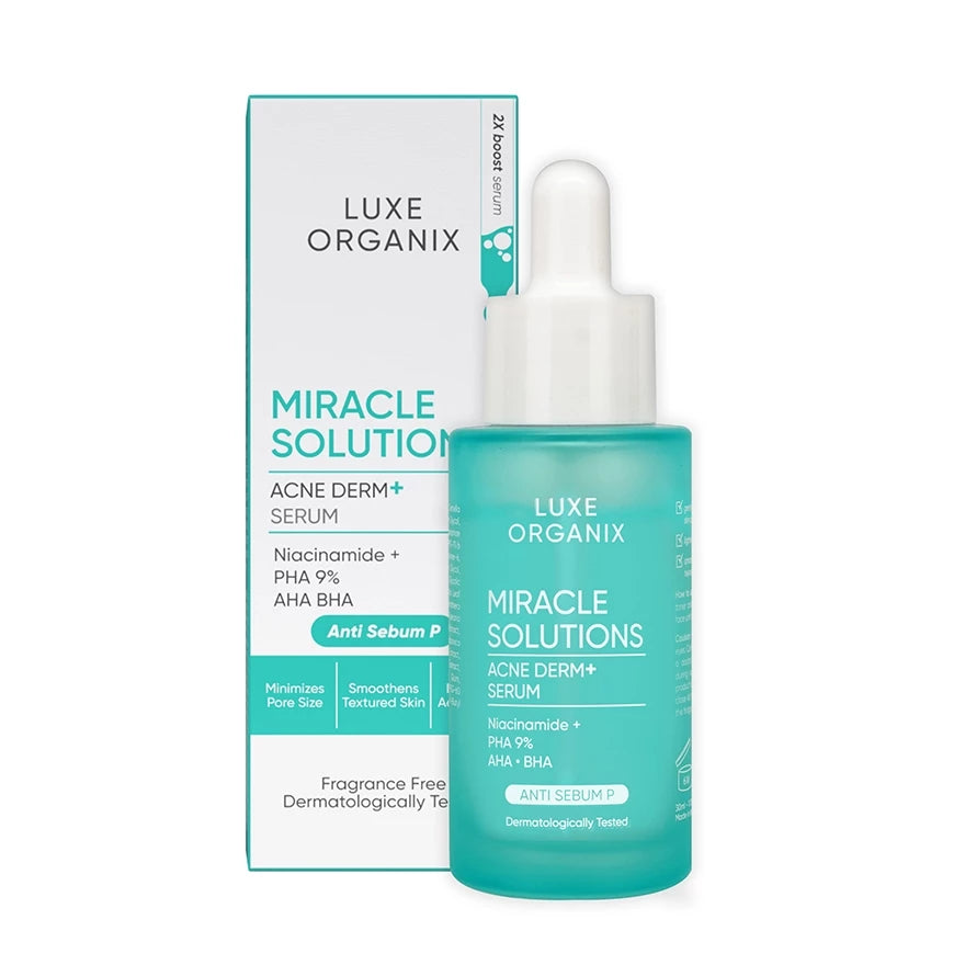 Luxe Organix Miracle Solutions AHA BHA PHA Serum 30ml