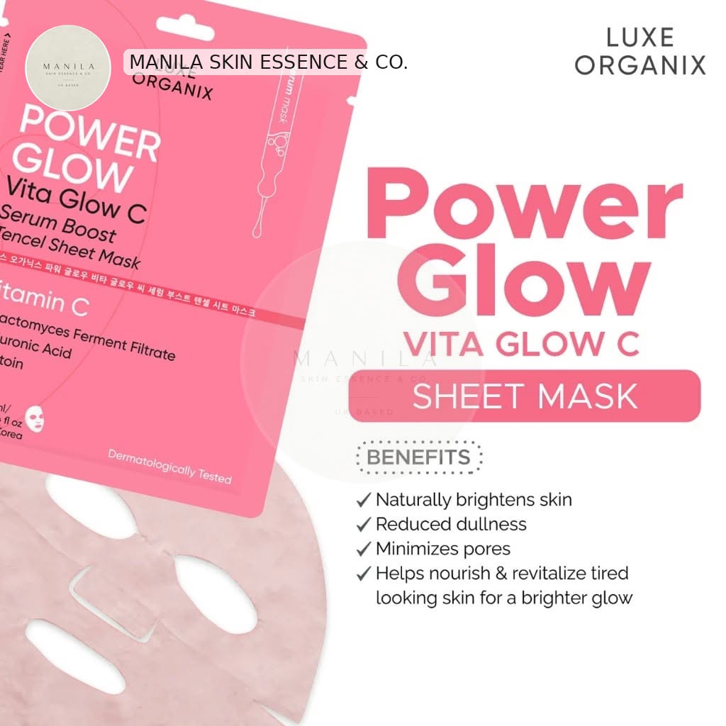 Luxe Organix  Power Glow Serum Boost Sheet Mask 25ml