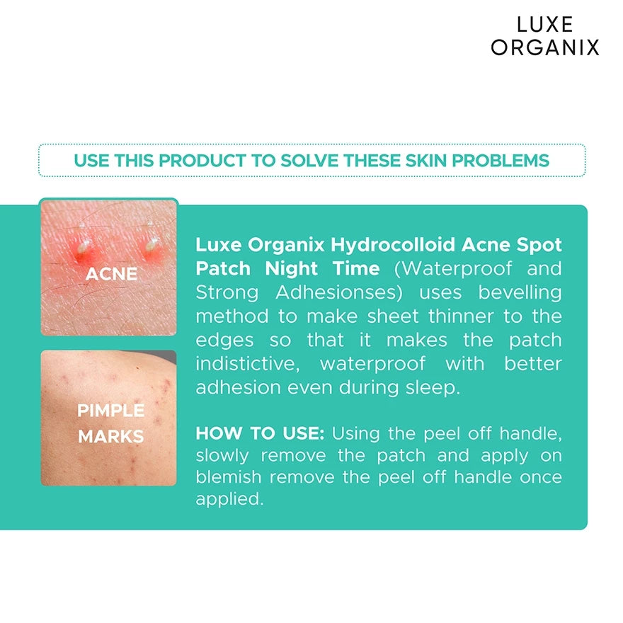 Luxe Organix Hydrocolloid Acne Spot Patch Night