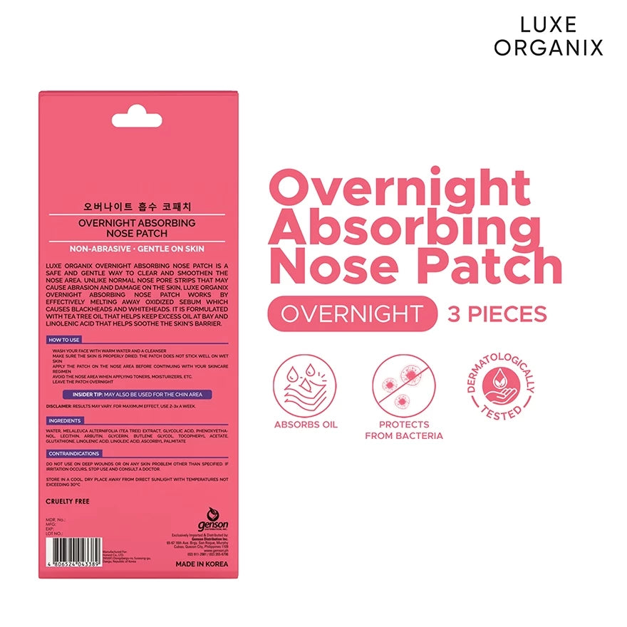 Luxe Organix Hydrocolloid Overnight Nose Patch