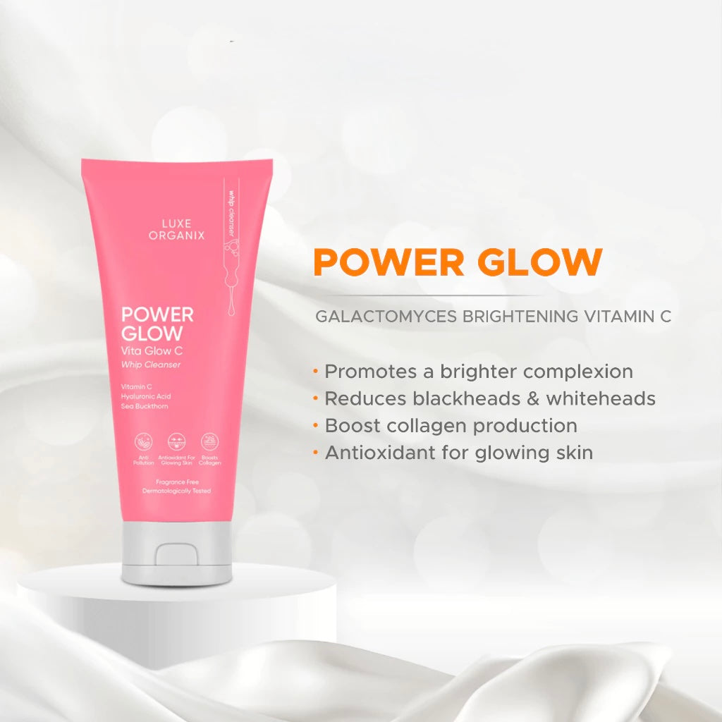 Luxe Organix Power Glow Galactomyces Brightening Vitamin C Cleanser 150ml
