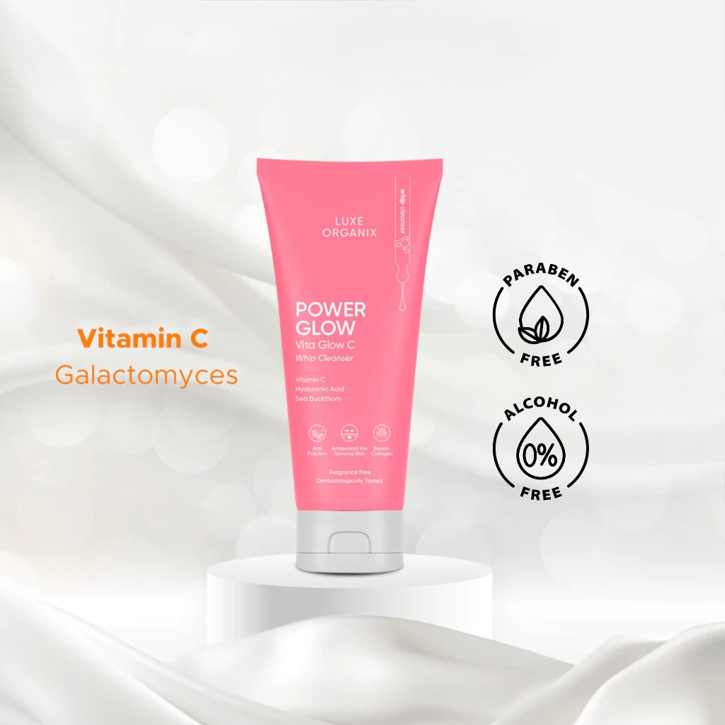 Luxe Organix Power Glow Galactomyces Brightening Vitamin C Cleanser 150ml