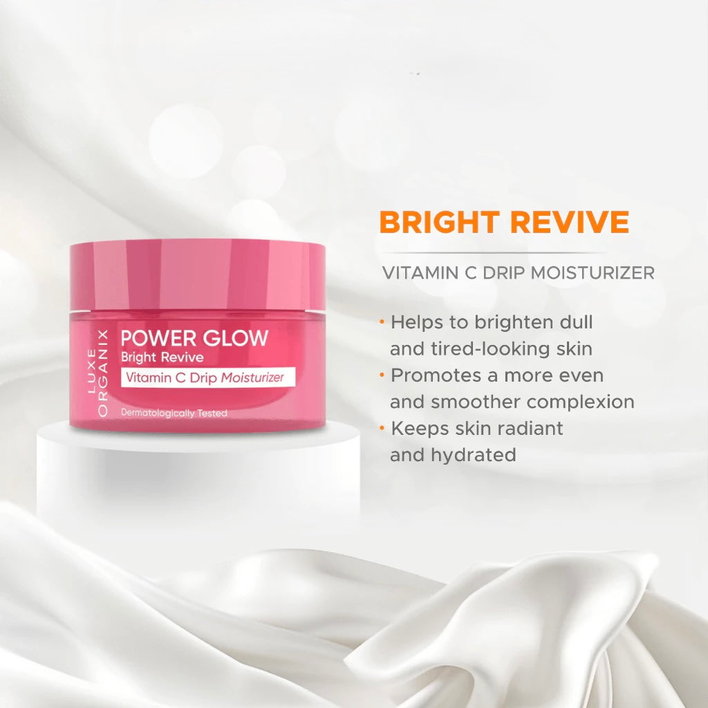 Luxe Organix Power Glow Bright Revive Vitamin C Drip Moisturizer 50g