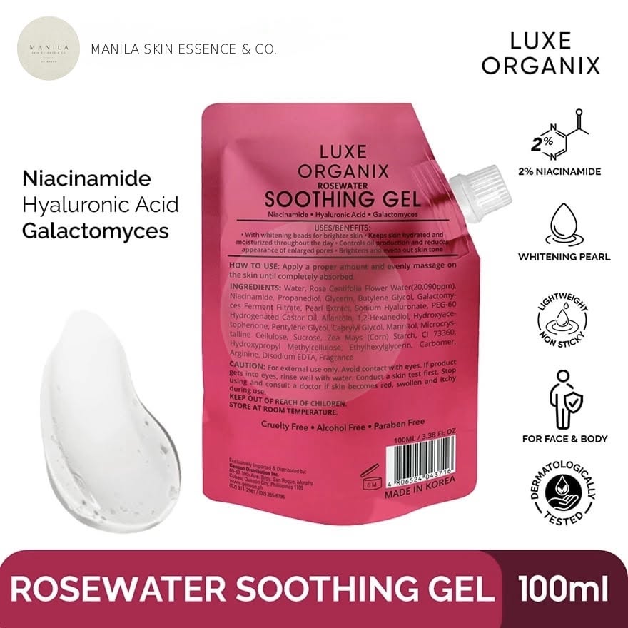 Luxe Organix Rosewater Soothing Gel 100ml
