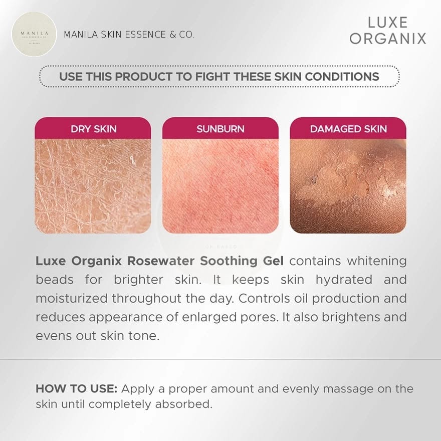 Luxe Organix Rosewater Soothing Gel 300ml