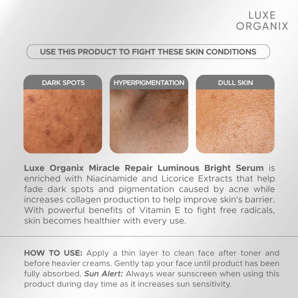 Luxe Organix Miracle Repair Luminous Bright Serum 7ml