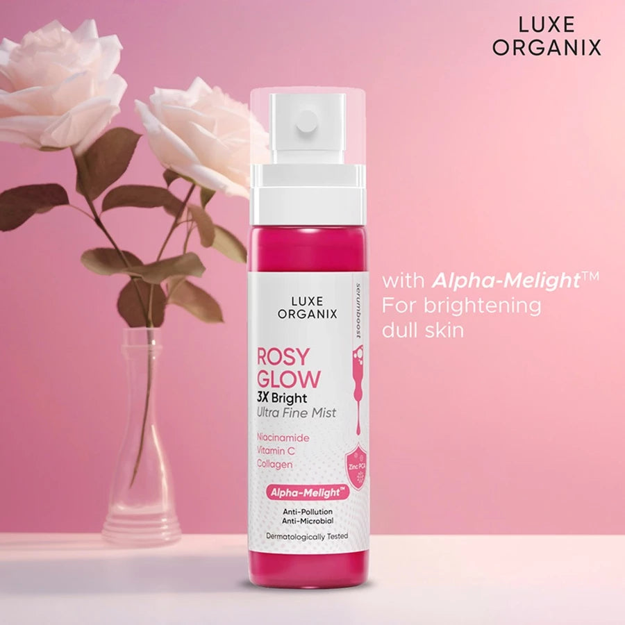 Luxe Organix Rosy Glow 3x Bright Ultra Fine Mist 80ml