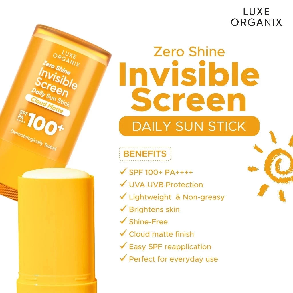 Luxe Organix Invisible Screen Daily Sun Stick Sunscreen 17g