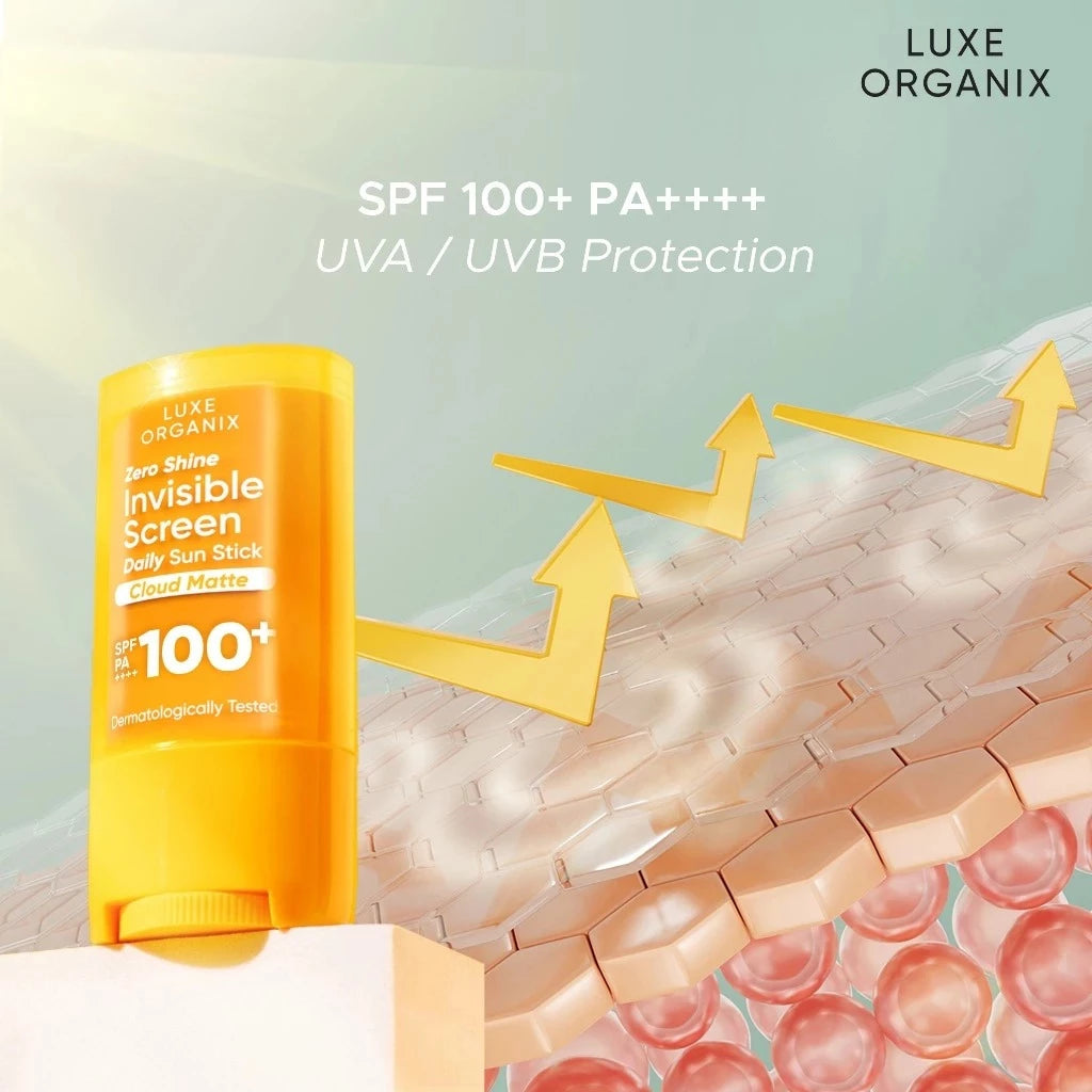 Luxe Organix Invisible Screen Daily Sun Stick Sunscreen 17g